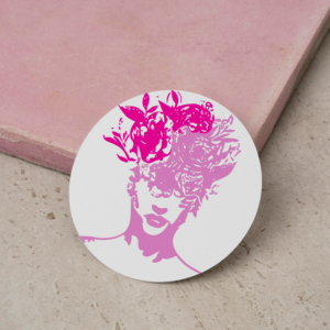 Stickers Dame aux Fleurs